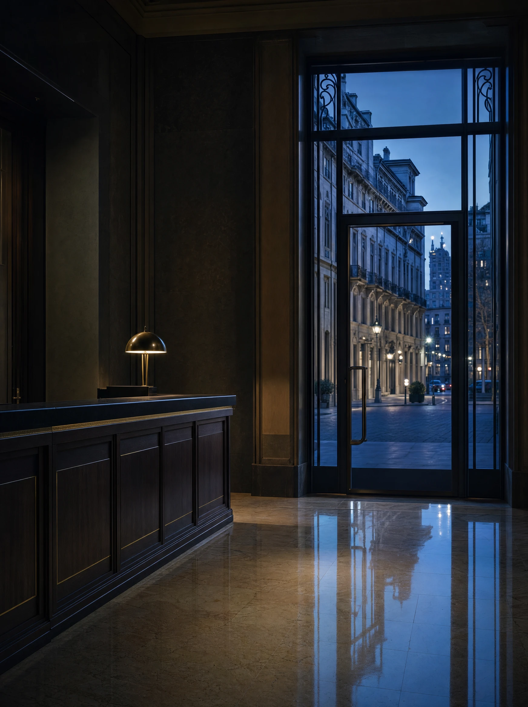 Lobby di un palazzo direzionale milanese presidiata dal portierato MW Group