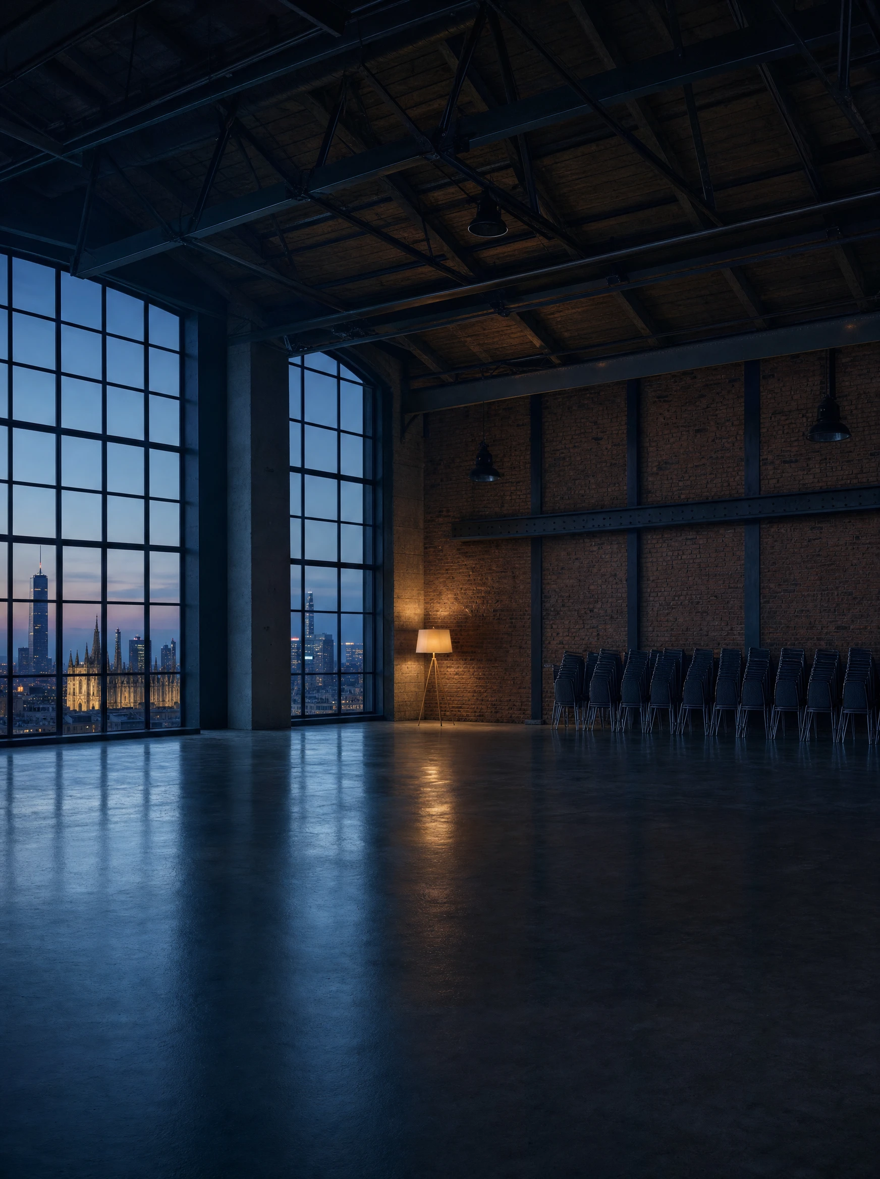 Loft industriale per eventi a Milano pulito dopo l'intervento MW Group